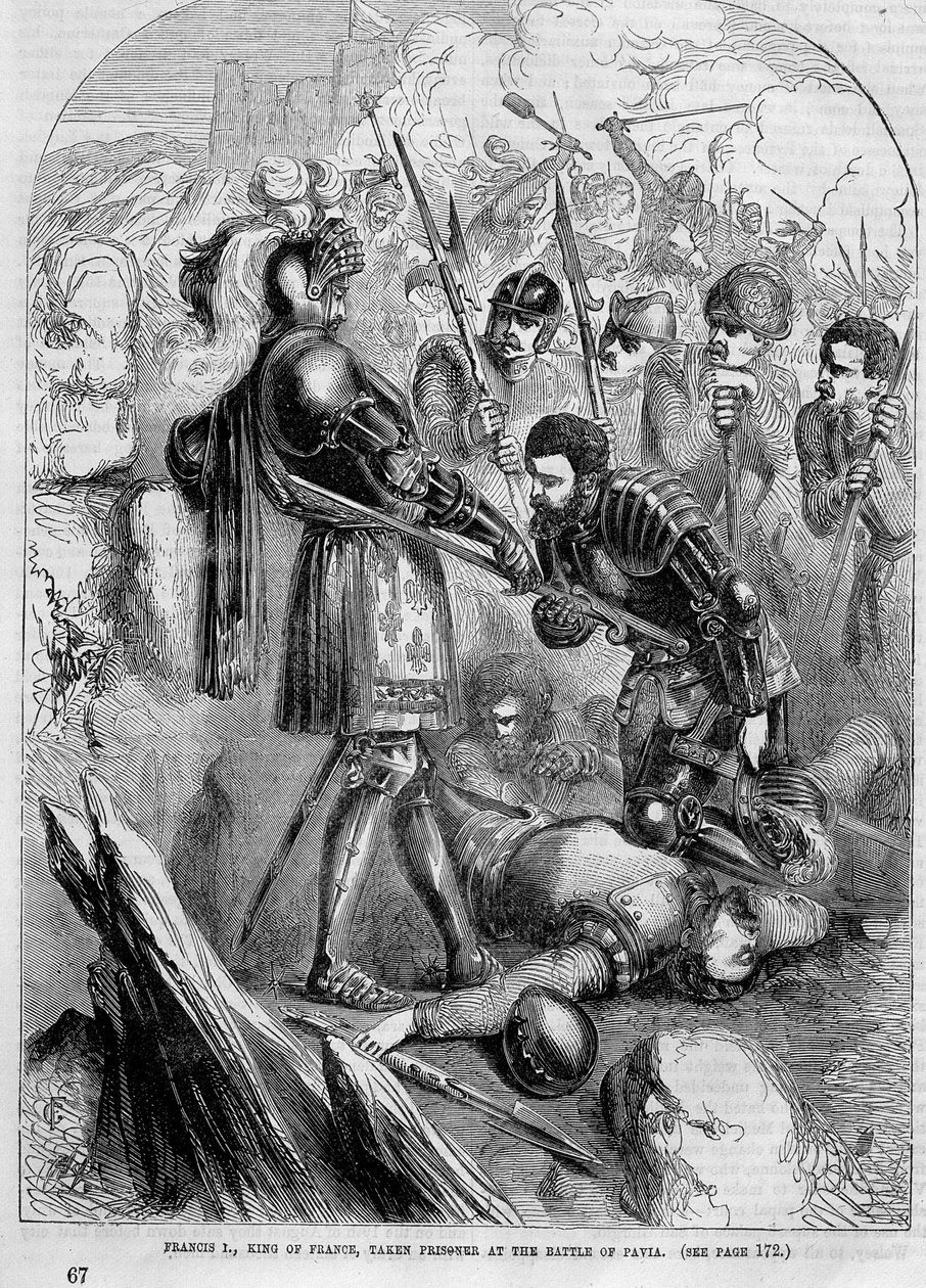 Franz I. gefangen genommen in der Schlacht von Pavia (1525) von Unknown artist