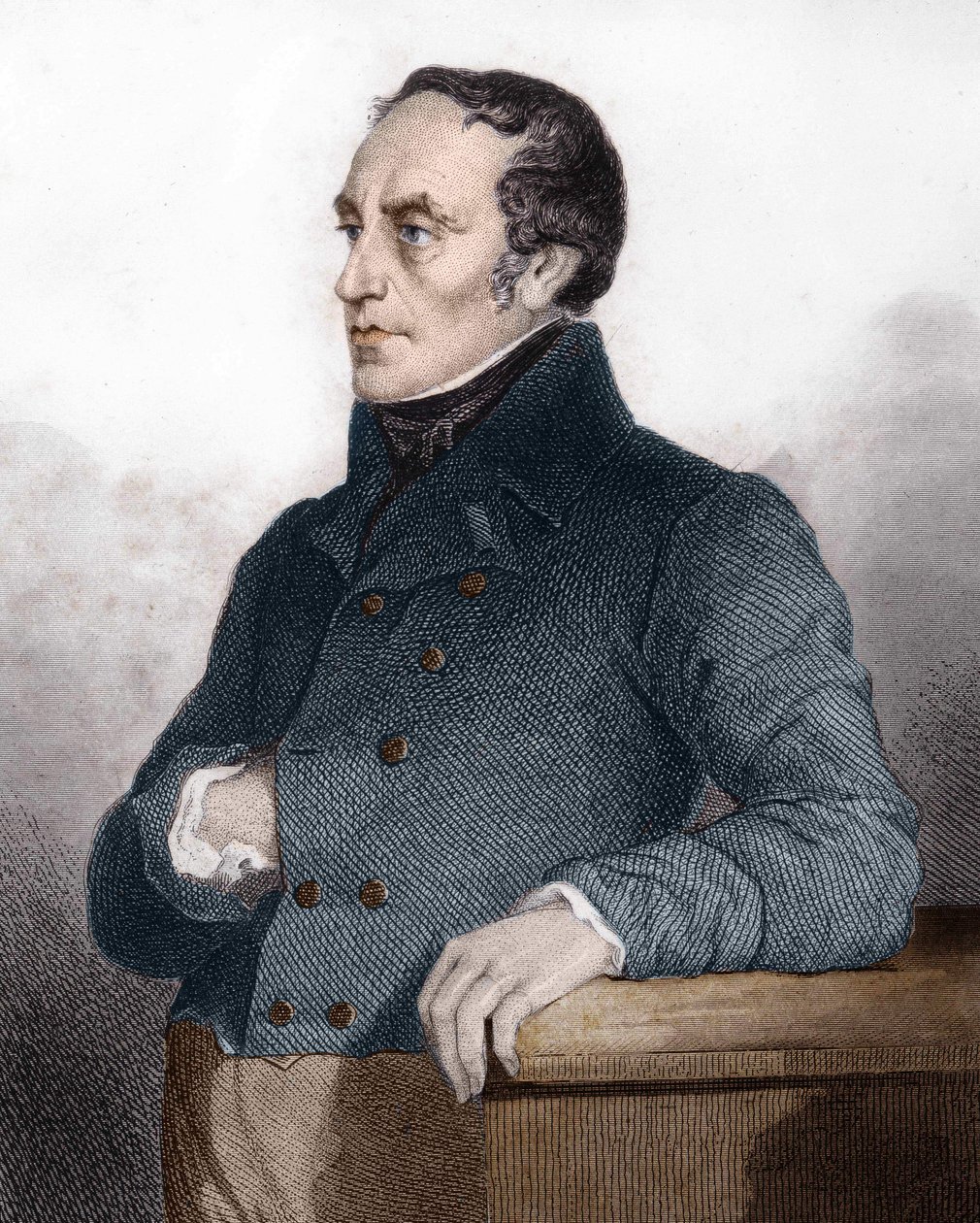 François Guizot (1787-1874), französischer Politiker und Historiker - Gravur in „Histoire de la vie politique et privée de Louis Philippe“ von Unknown artist