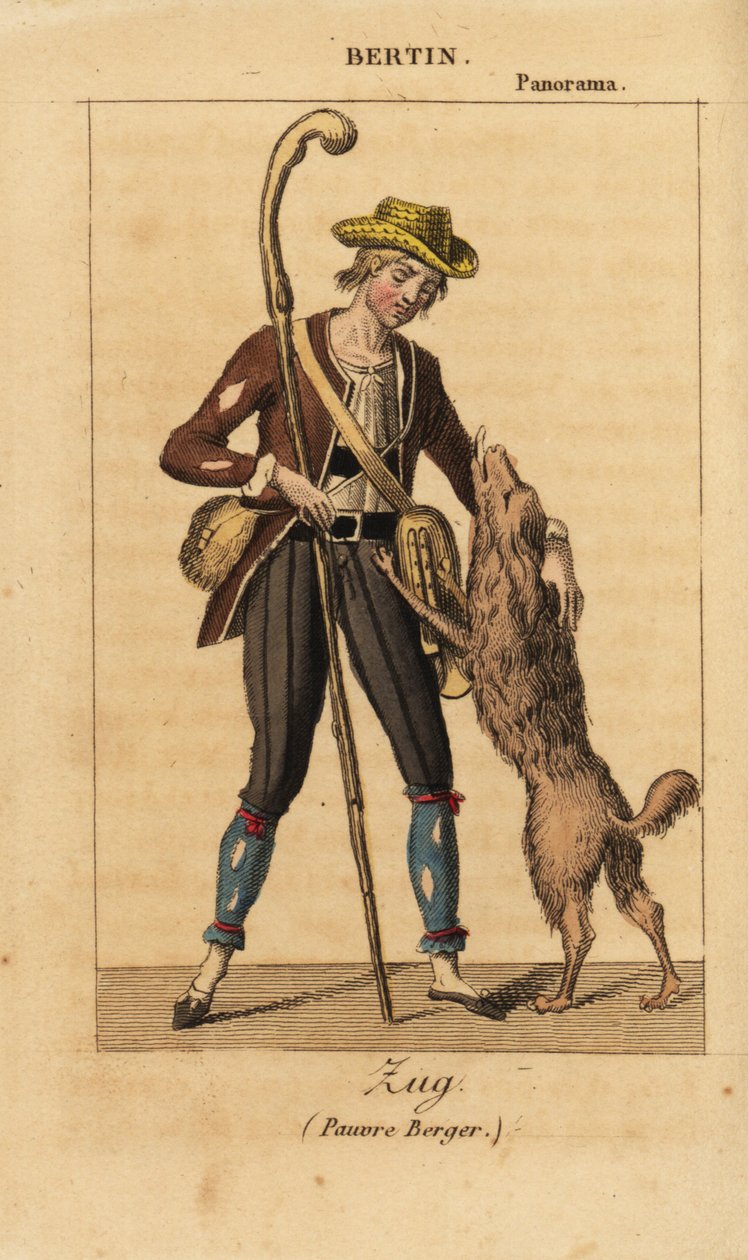 Französischer Schauspieler Bertin als Zug im historischen Melodrama Pauvre Berger von Daubigny, Carmouche und Hyacinthe am Théâtre du Panorama Dramatique von Unknown artist