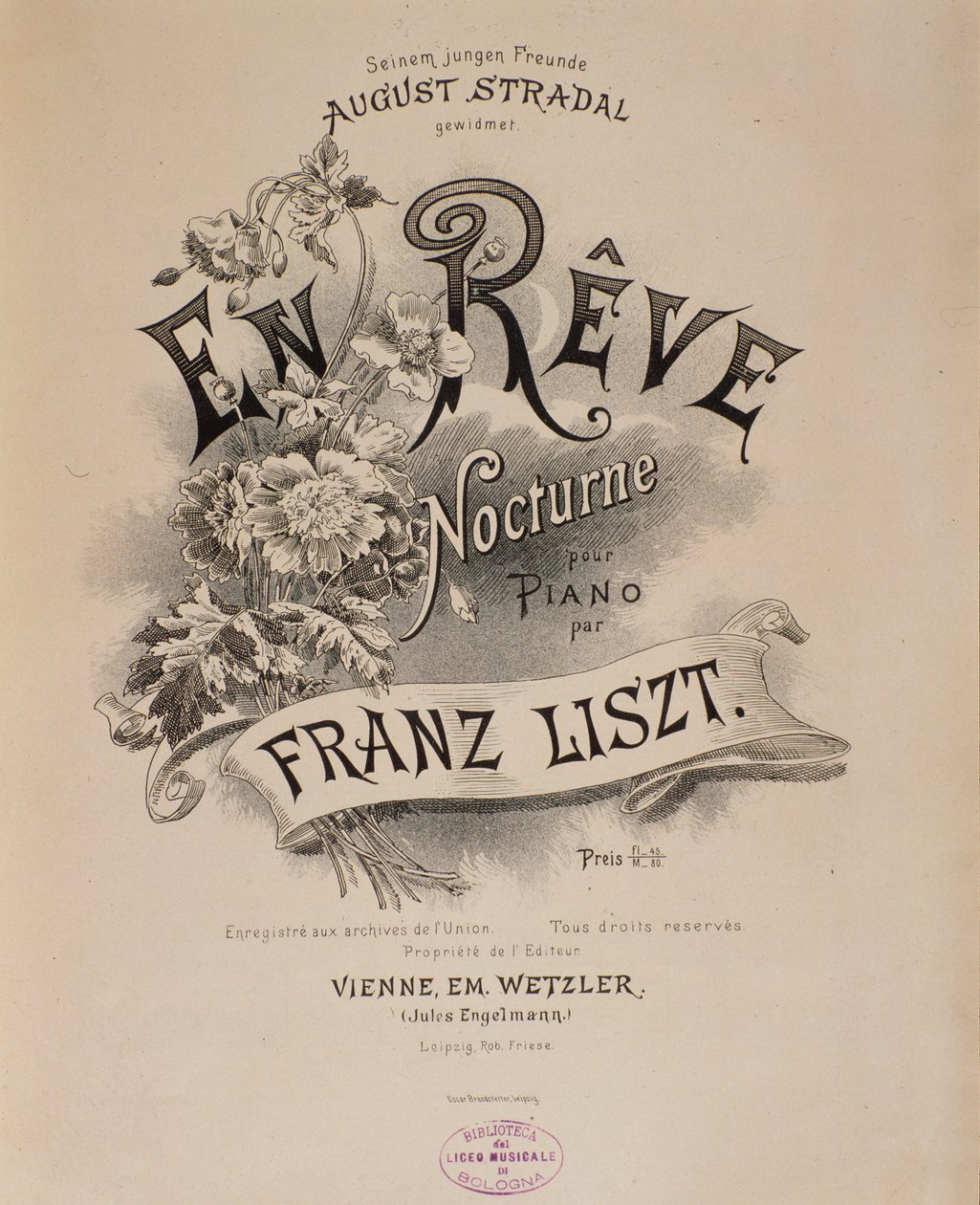 Frontispiz der Partitur 