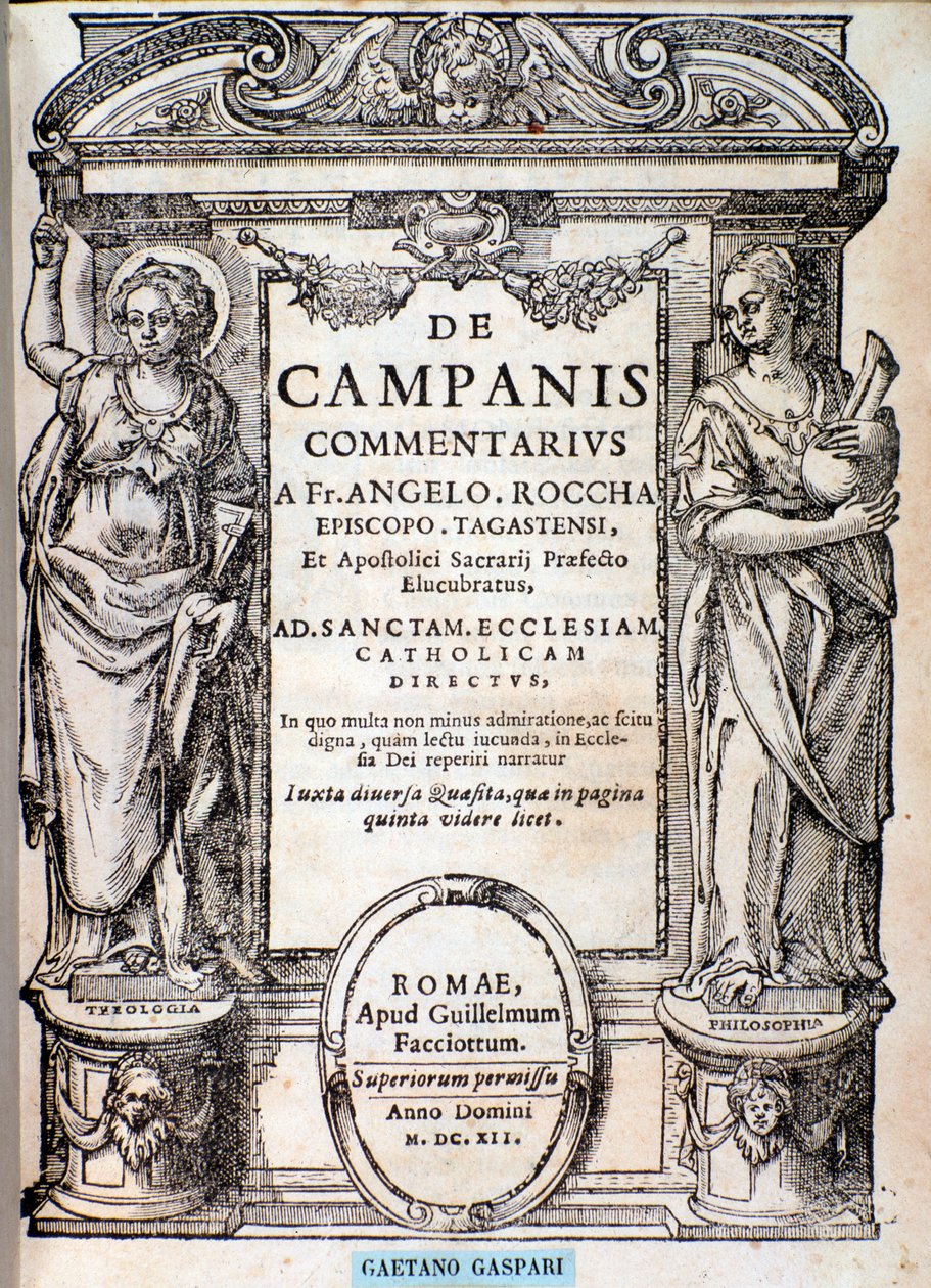 Frontispiz von De campanis von Rocca von Unknown artist