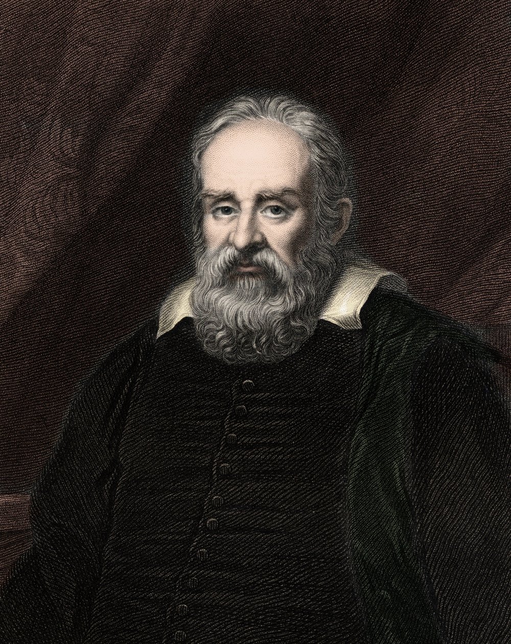 Galileo Galilei (Galilei) 1564-1642 - Gravur - 19. Jahrhundert von Unknown artist
