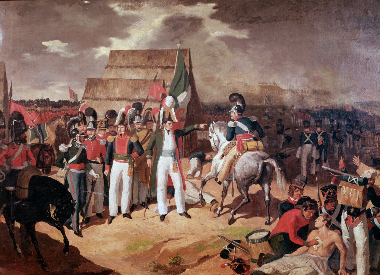 General Antonio Lopez de Santa Anna (1794-1876) mexikanischer Militär und Politiker während der Schlacht gegen die Spanier in Tampico von Unknown artist