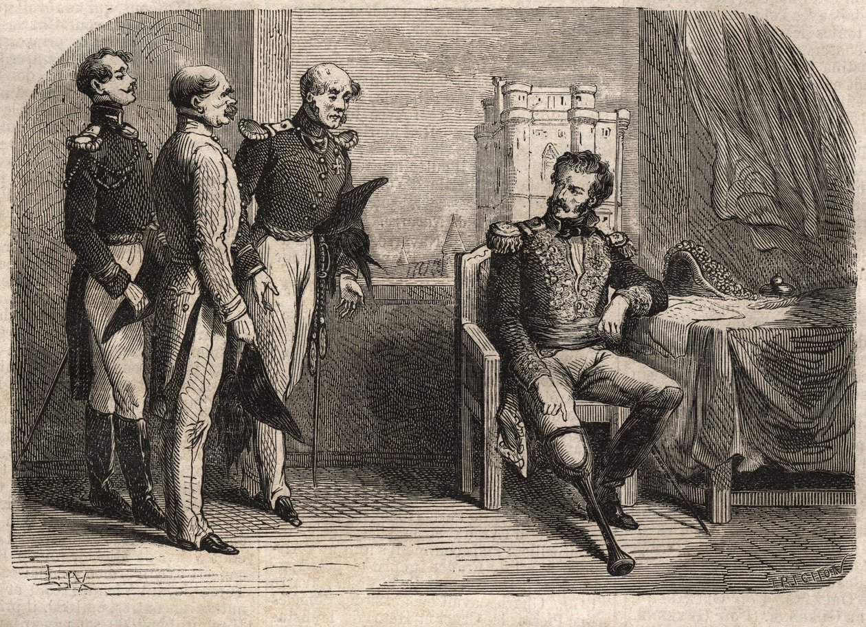 General Daumesnil weigert sich, das Château de Vincennes, Frankreich, zu übergeben von Unknown artist