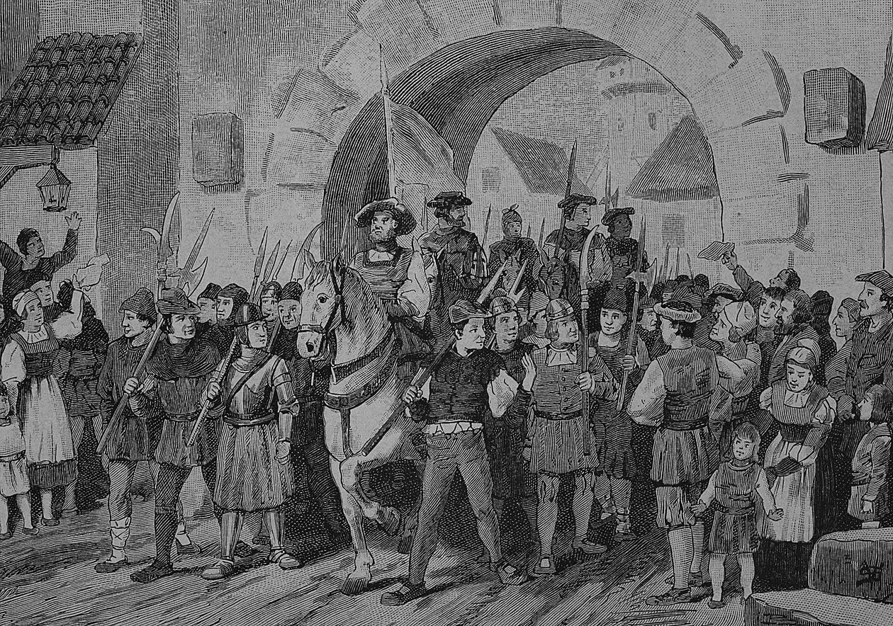 Deutscher Bauernkrieg (1524-1526): Das Heilbronner Fähnlein löst sich auf von Unknown artist