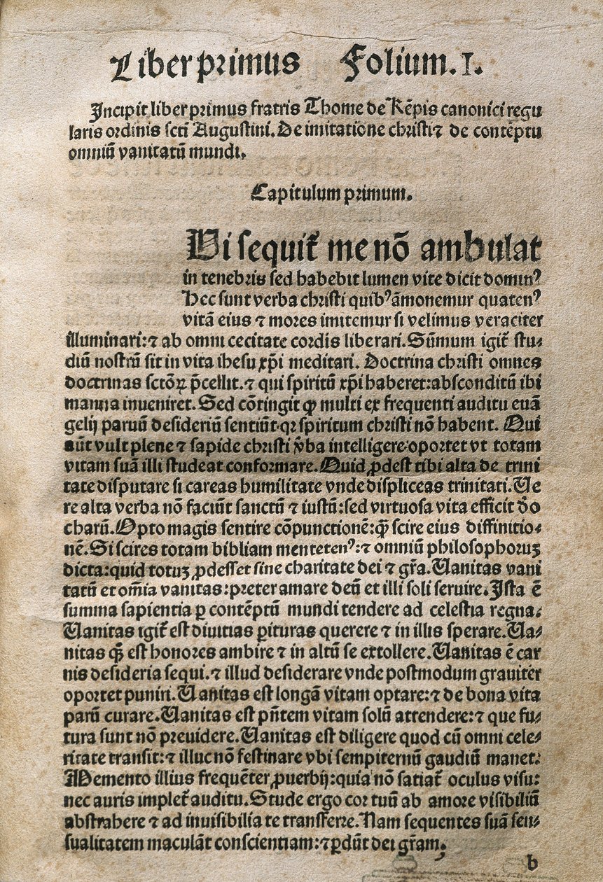 Deutscher Kleriker und mystischer Dichter. In „Of Imitatione Christi“ von Thomas Hemerken THOMAS A KEMPIS von Unknown artist