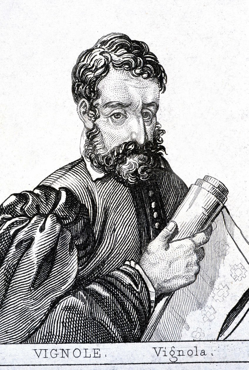 Giacomo Barozzi, genannt il Vignola, in Französisch Le Vignole (1507 - 1573) italienischer Architekt von Unknown artist