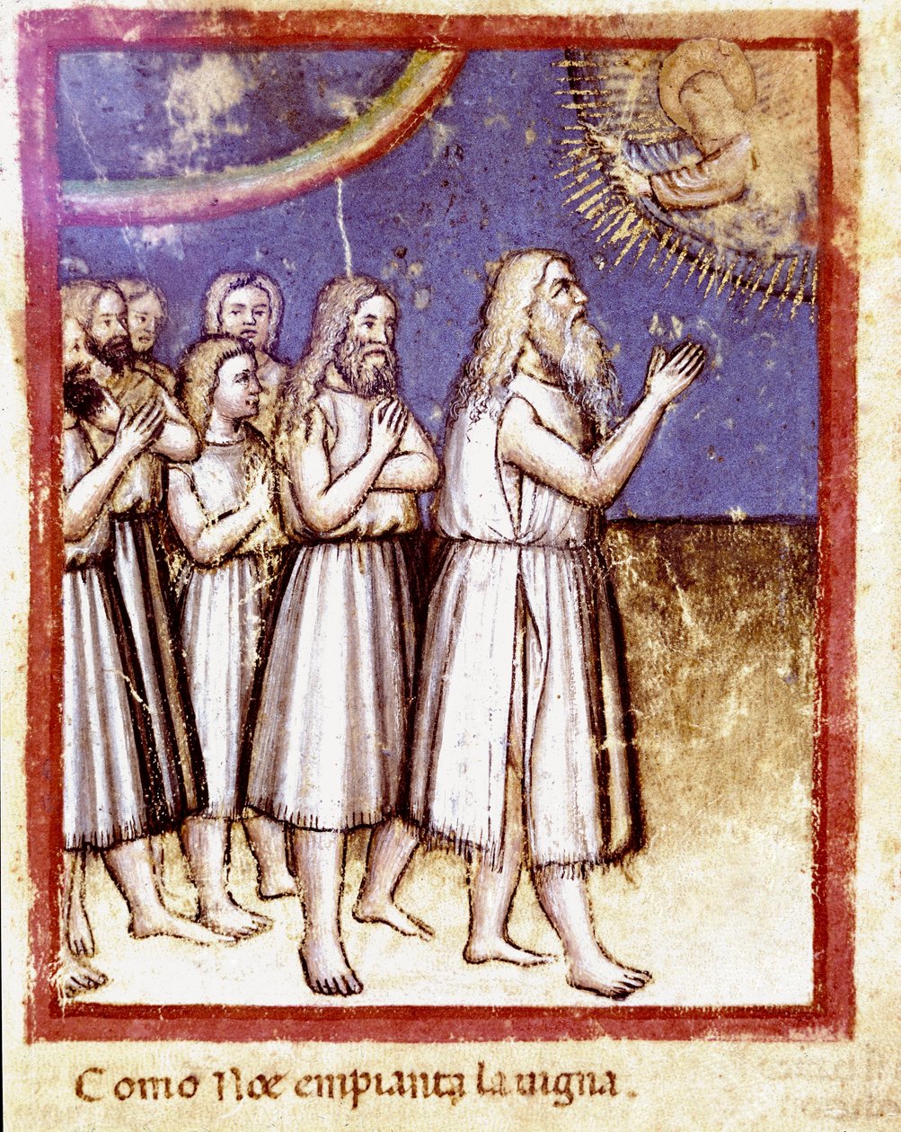 Gott segnete Noe und seine Familie, Überlebende der Sintflut von Unknown artist