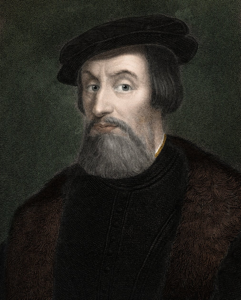 Hernando (Hernán) Cortés (Cortez) (1485-1547) englischer Eroberer Mexikos - Gravur - 19. Jahrhundert von Unknown artist