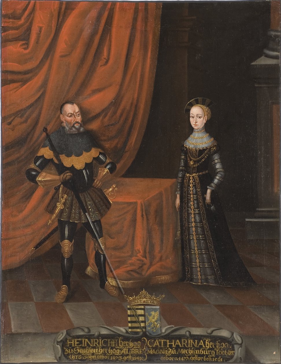 Herzog Heinrich der Fromme und Herzogin Katharina von Mecklenburg von Unknown artist
