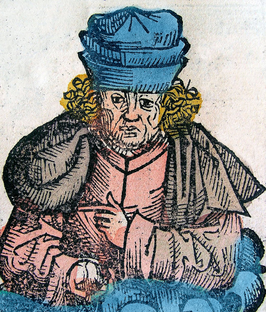 Herodot (Herodotos, 484-425 v. Chr.), griechischer Historiker - HERODOTUS 490-425 v. Chr., griechischer Historiker - Holzschnitt aus der Nürnberger Chronik von Unknown artist