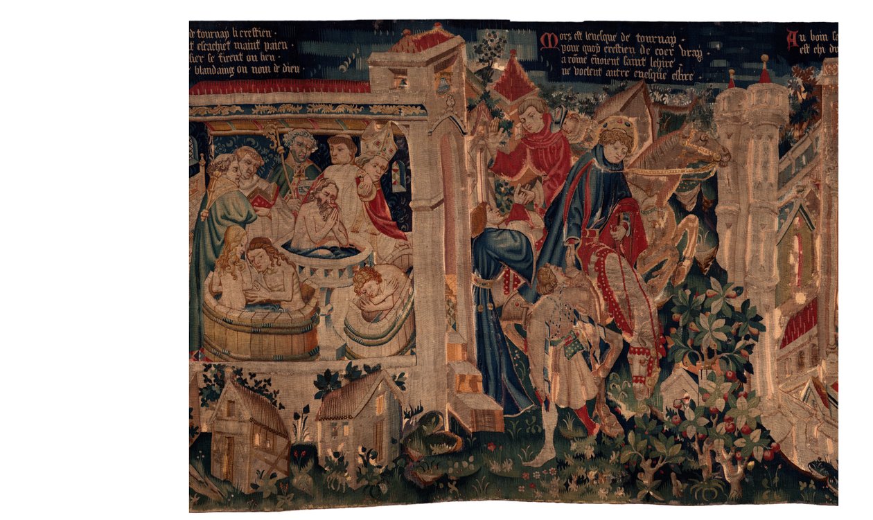 Geschichte von Saint Piat und Saint Eleuthère, Szene 7: Die Taufe der verbannten Christen von Unknown artist