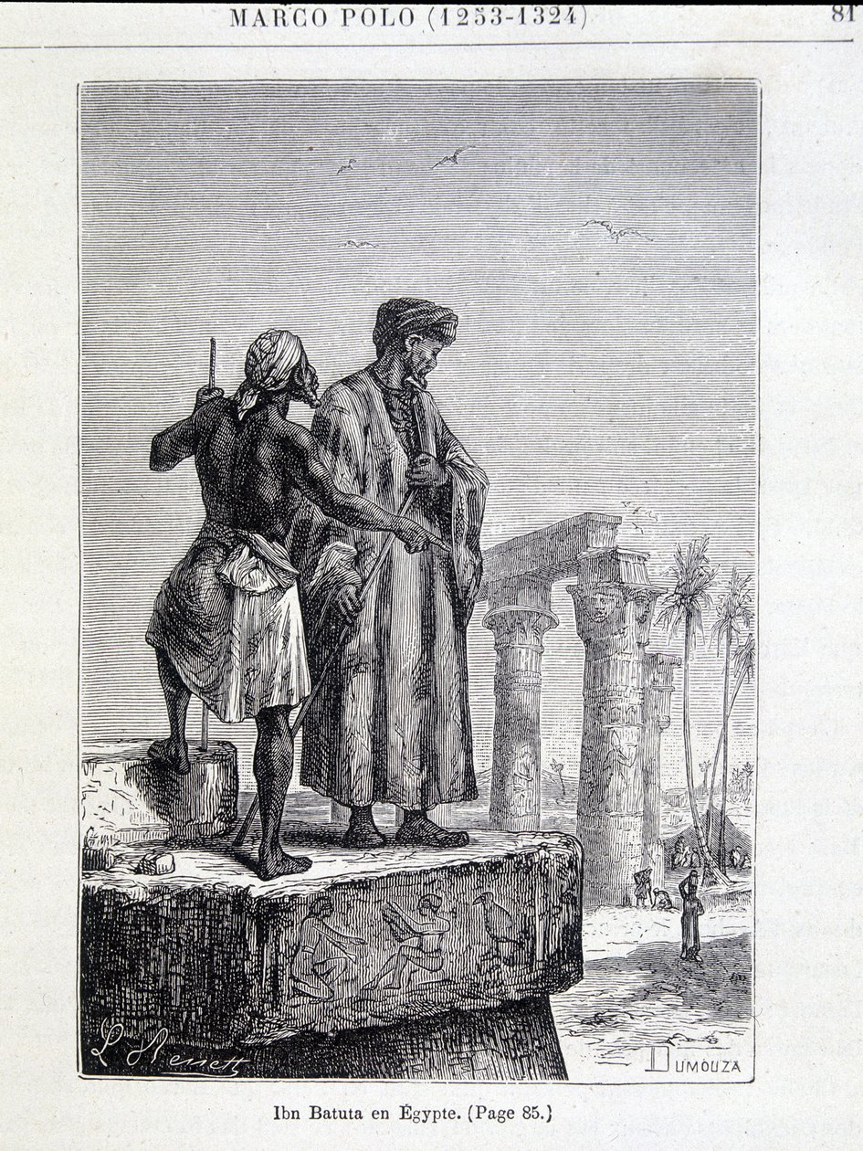 Ibn Battuta (1307-1377) in Ägypten - in „Entdeckung der Erde“ von Jules Verne von Unknown artist