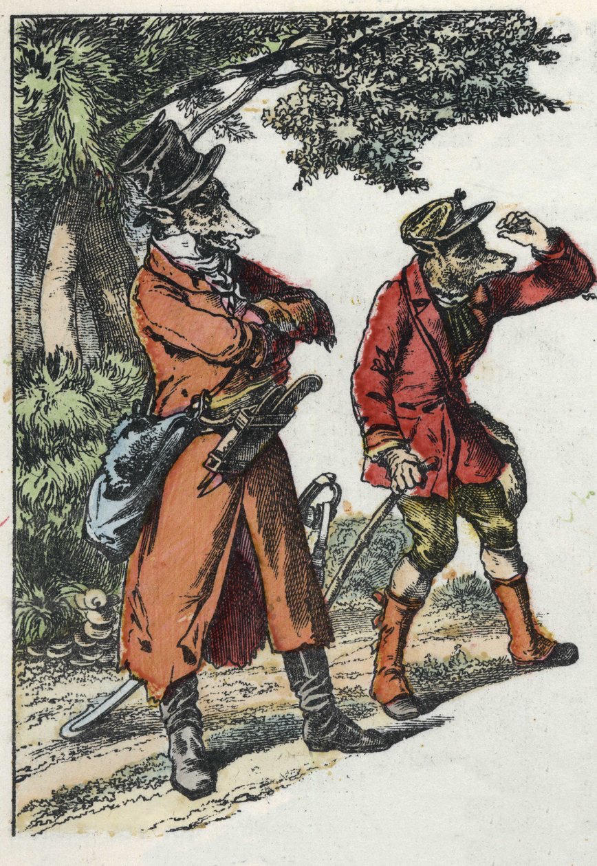 Illustration des Märchens „Gute Mama Schaf“. In „Tales from the home for the little ones“. Anonyme Gravur des 19. Jahrhunderts von Unknown artist