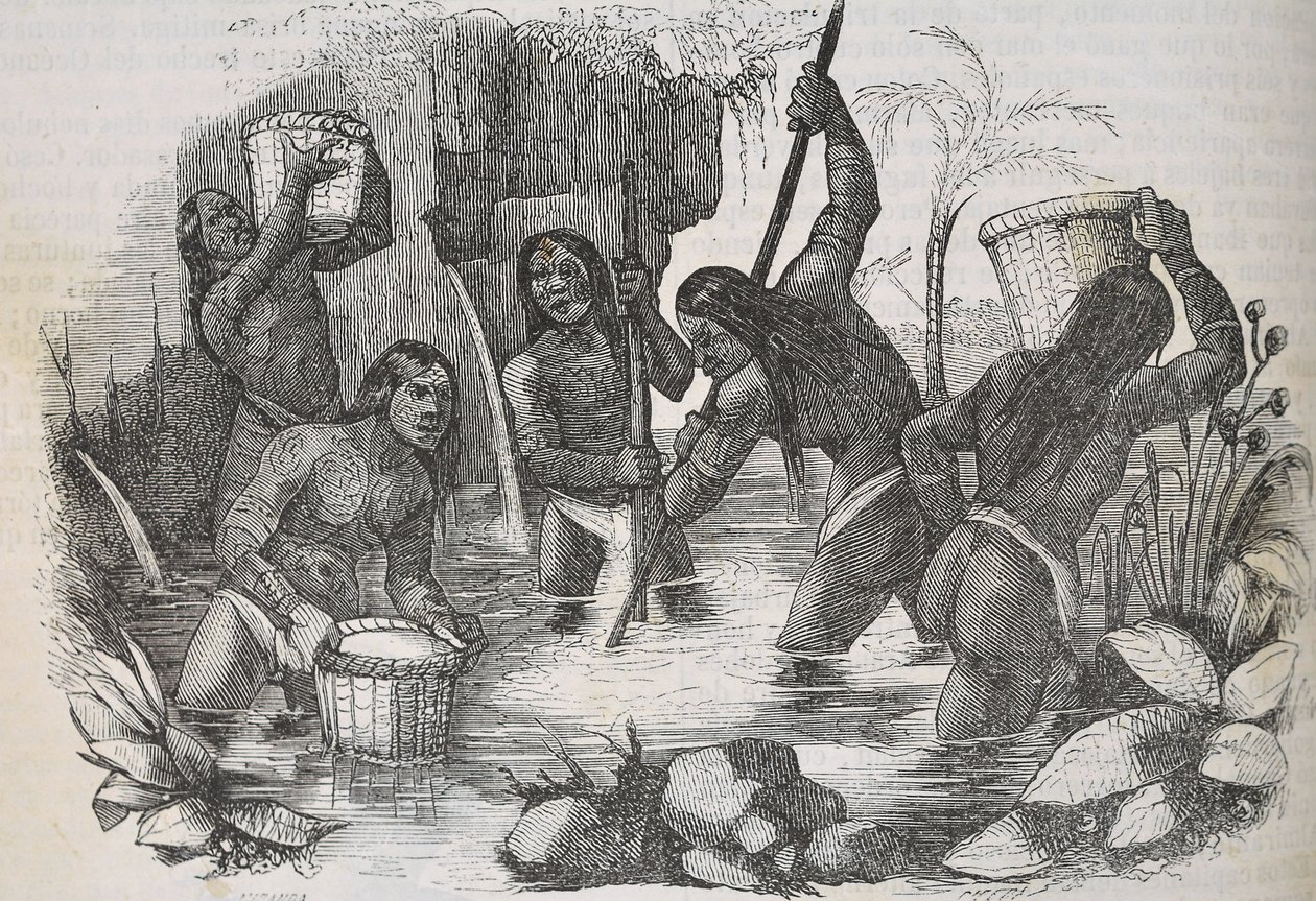 Indianer von der Insel Hispaniola beim Goldwaschen von Unknown artist