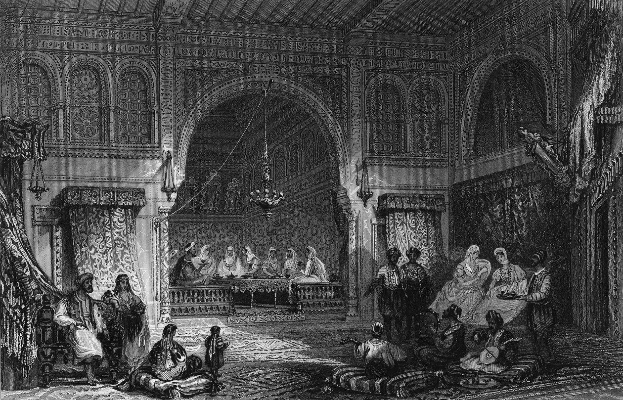 Innenraum eines Frauenzimmers in Algier von Unknown artist