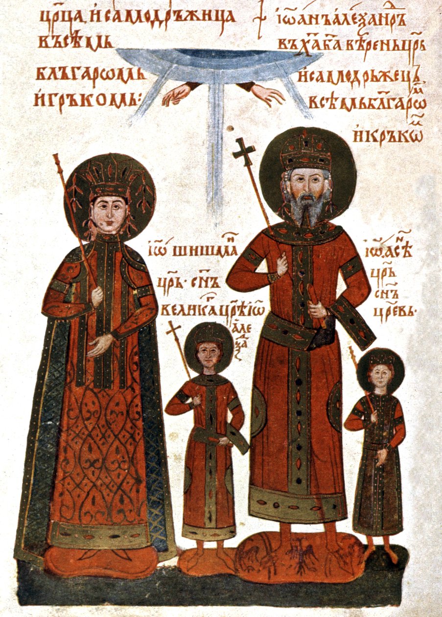 Iwan Alexander von Bulgarien und Familie (Druck) von Unknown artist