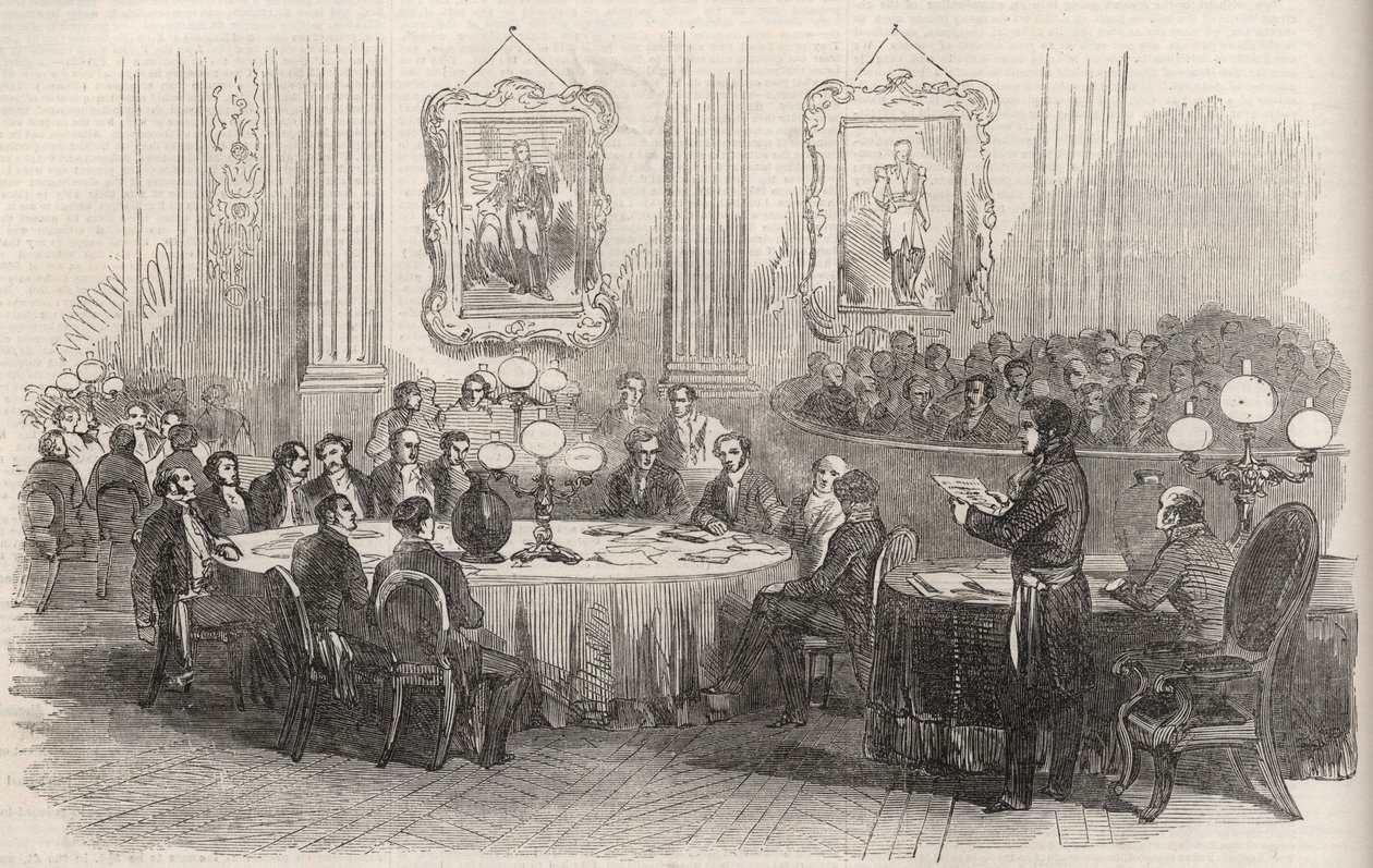 Jean-Jacques Berger (1790-1859) Präfekt der Seine, verkündet die Stimmen für das Empire den Bürgermeistern der Arrondissements, Paris von Unknown artist