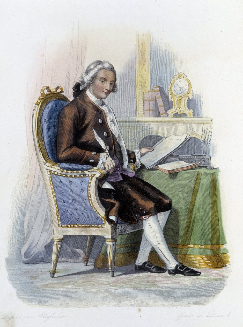 Jean Baptiste Louis Gresset (1709-1777) in Ed. Mennechet, „Le Plutarque français“ von Unknown artist