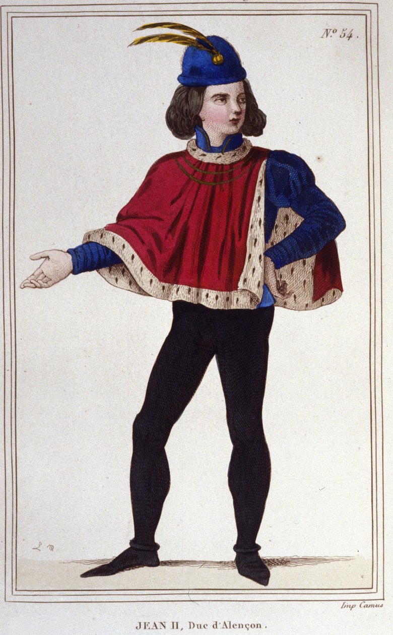 Johann II. von Valois, Herzog von Alençon (1409-1476). Befehligt die königliche Armee begleitet von Jeanne d