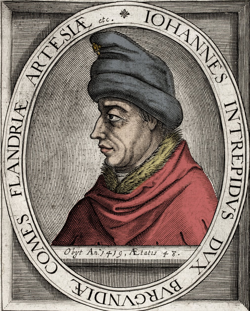 Johann Ohnefurcht - Porträt von Johann Ohnefurcht, Herzog von Burgund - Gravur aus dem 17. Jahrhundert von Unknown artist
