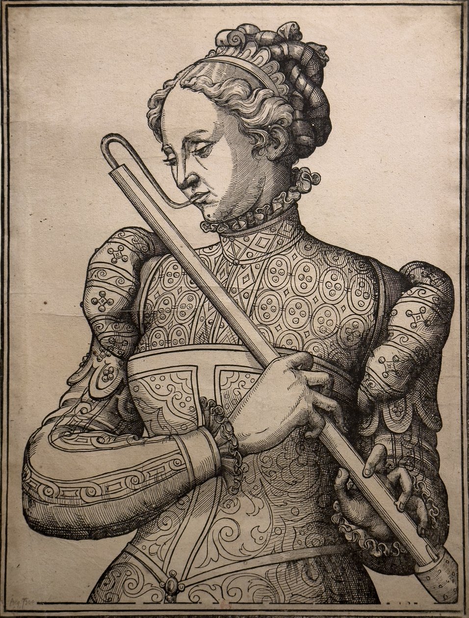 Joueuse de douçaine, um 1560 von Unknown artist