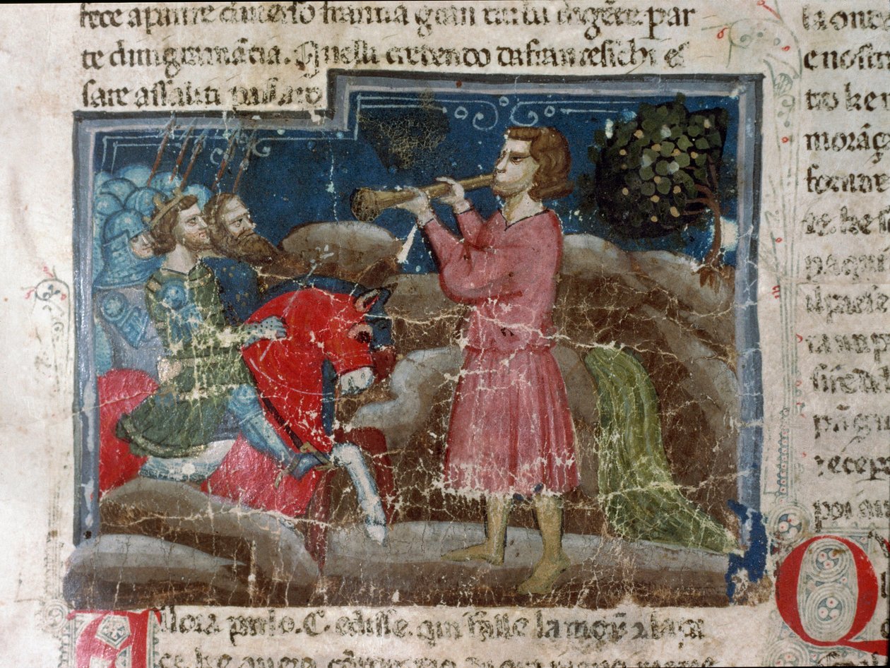 Julius Caesar spricht zu seinen Kriegern (Detail) von Unknown artist