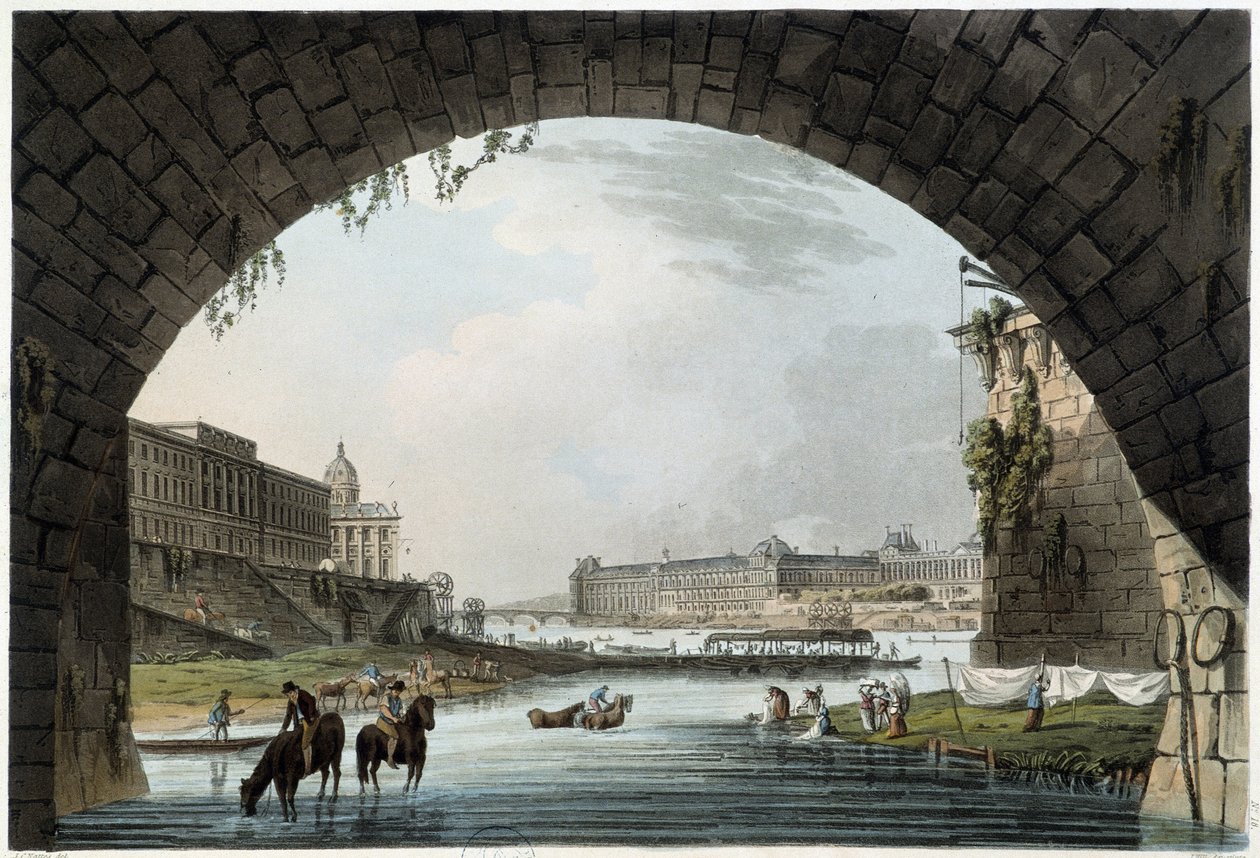 La Monnaie, 4 Nationen in Paris gesehen von J.C.Mats, veröffentlicht von W.Miller in London-1806 von Unknown artist