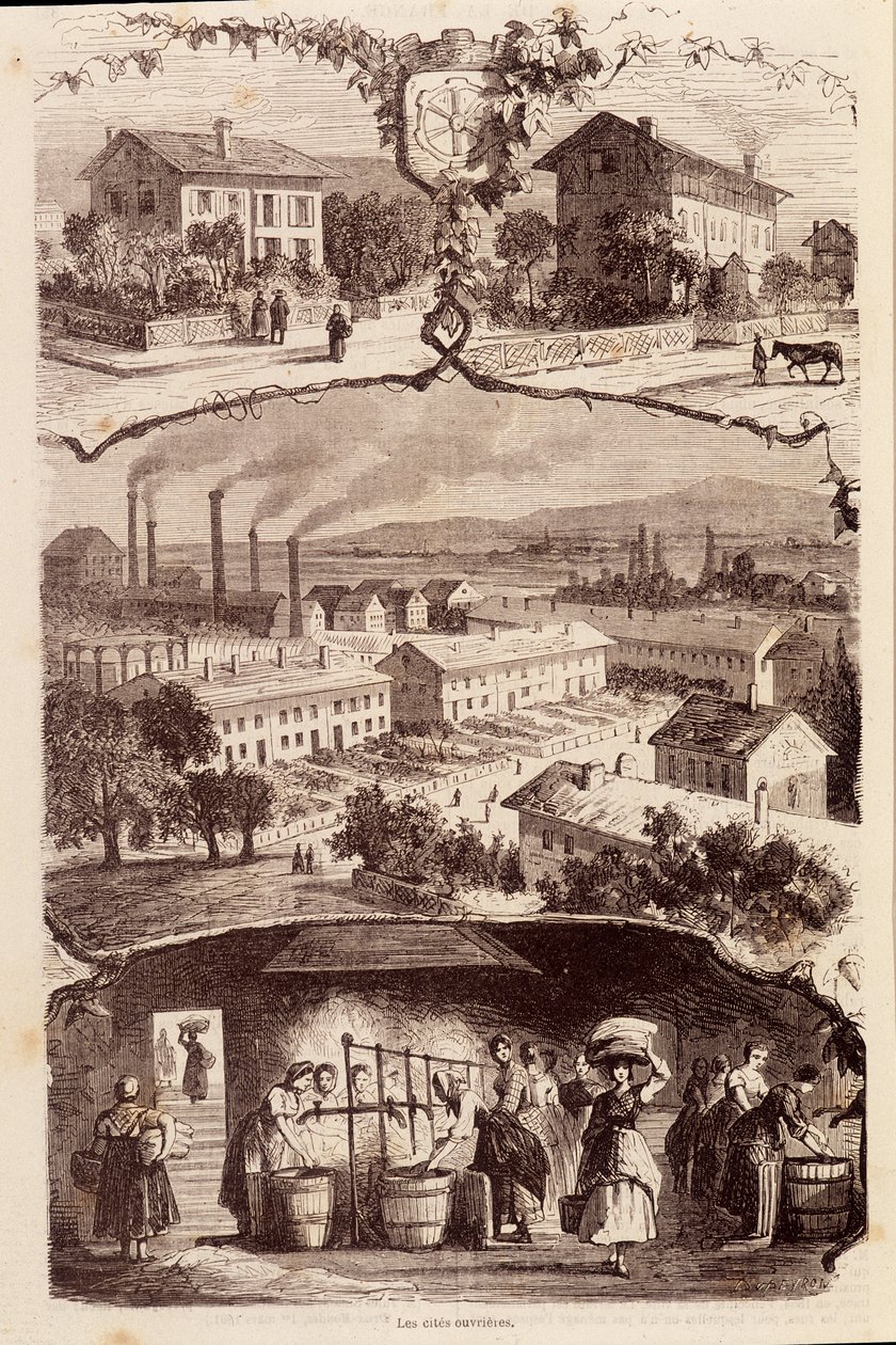 Arbeiterstädte in Frankreich im 19. Jahrhundert von Unknown artist