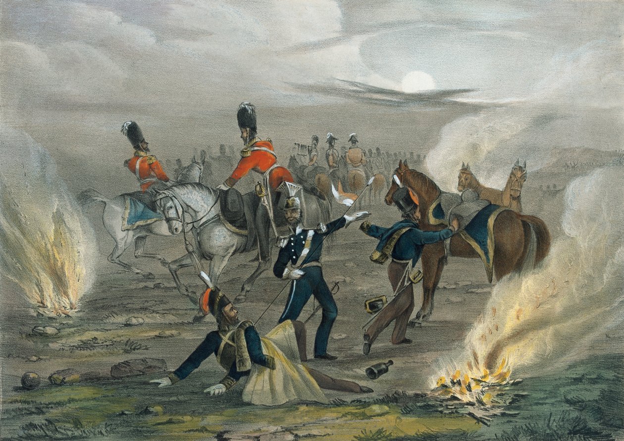 Leben im Lager vor Sewastopol. Nr. 4 Der Mitternachtsalarm, ca. 1854 von Unknown