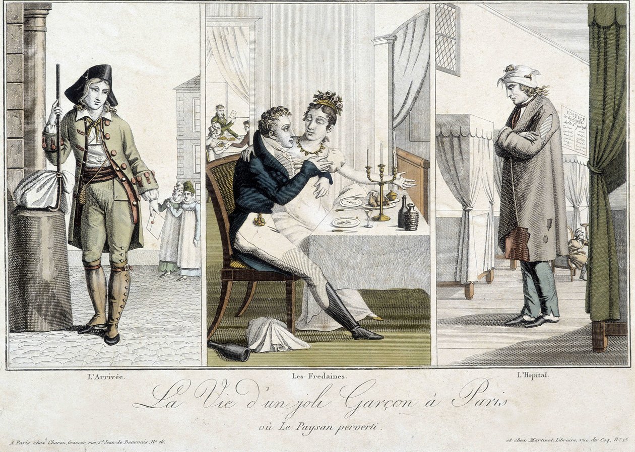 Leben eines hübschen Jungen in Paris oder der verdorbene Bauer: die Ankunft, die Streiche und das Krankenhaus - Carnavalet von Unknown artist