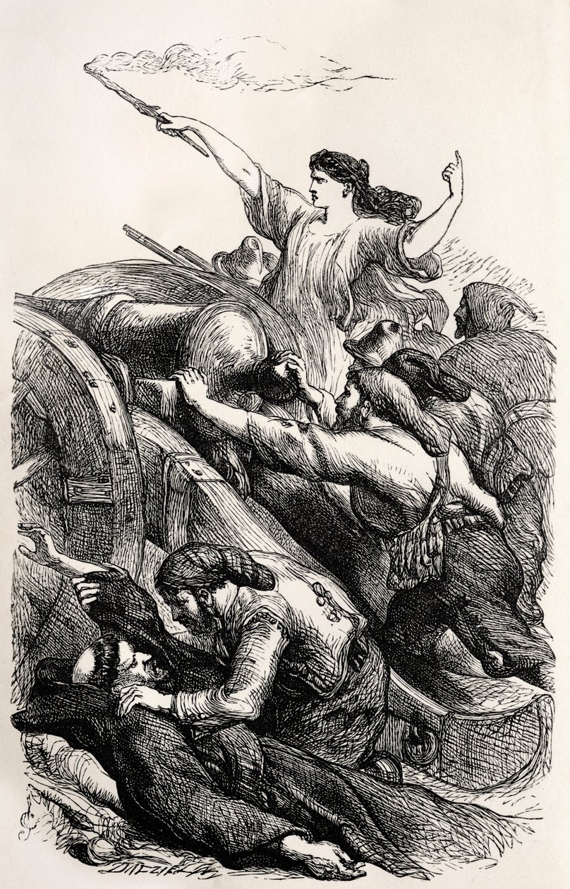 Lord Byron - Illustration einer Szene aus dem Gedicht 