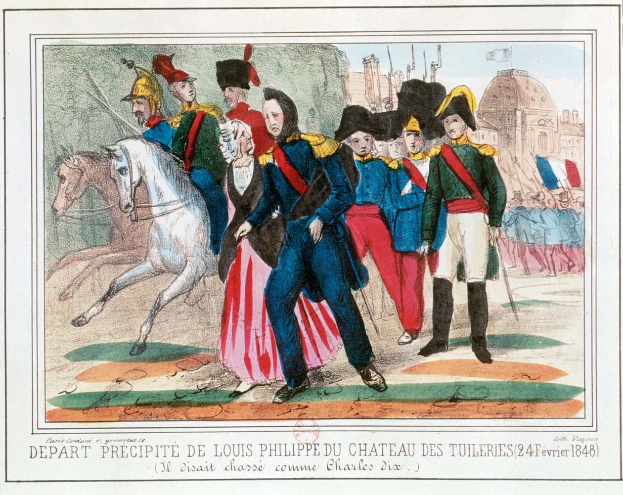 Louis Philippe von Frankreich verlässt den Tuilerienpalast im Jahr 1848 von Unknown Artist