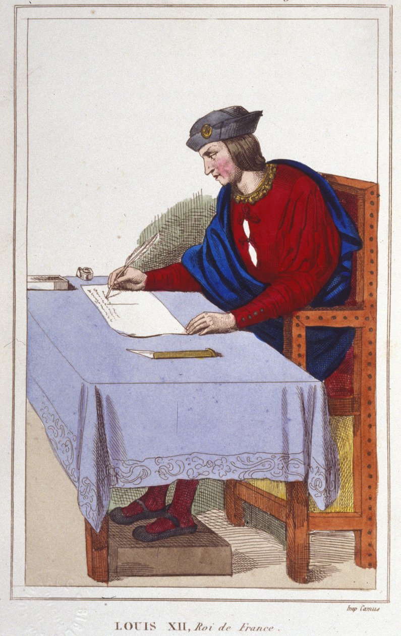 Ludwig XII. (1462 -1515), König von Frankreich Gravur von 1830 von Unknown artist