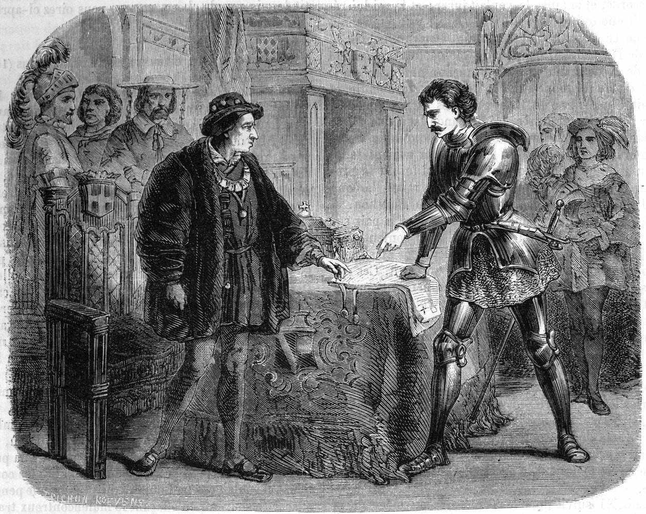 Ludwig XI. und Karl der Kühne in Péronne, Oktober 1468 von Unknown artist