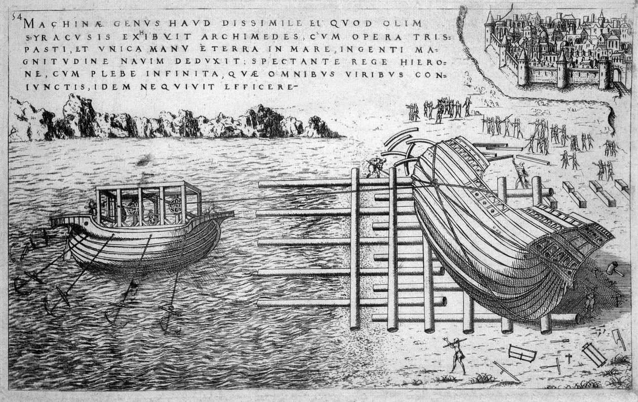Maschine zum Starten von Schiffen im 16. Jahrhundert - ed. 1578 von Unknown artist