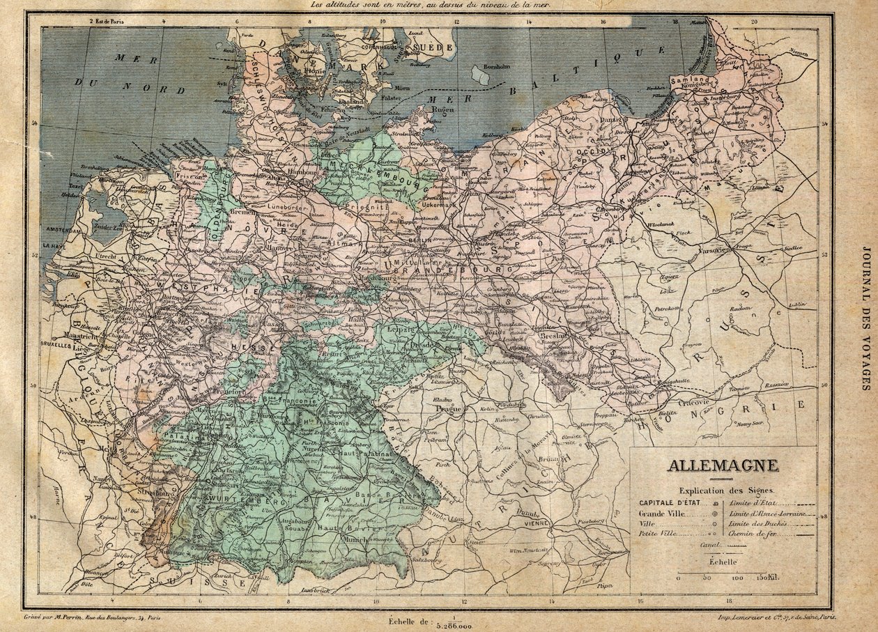 Karte von Deutschland im Jahr 1891 von Unknown artist