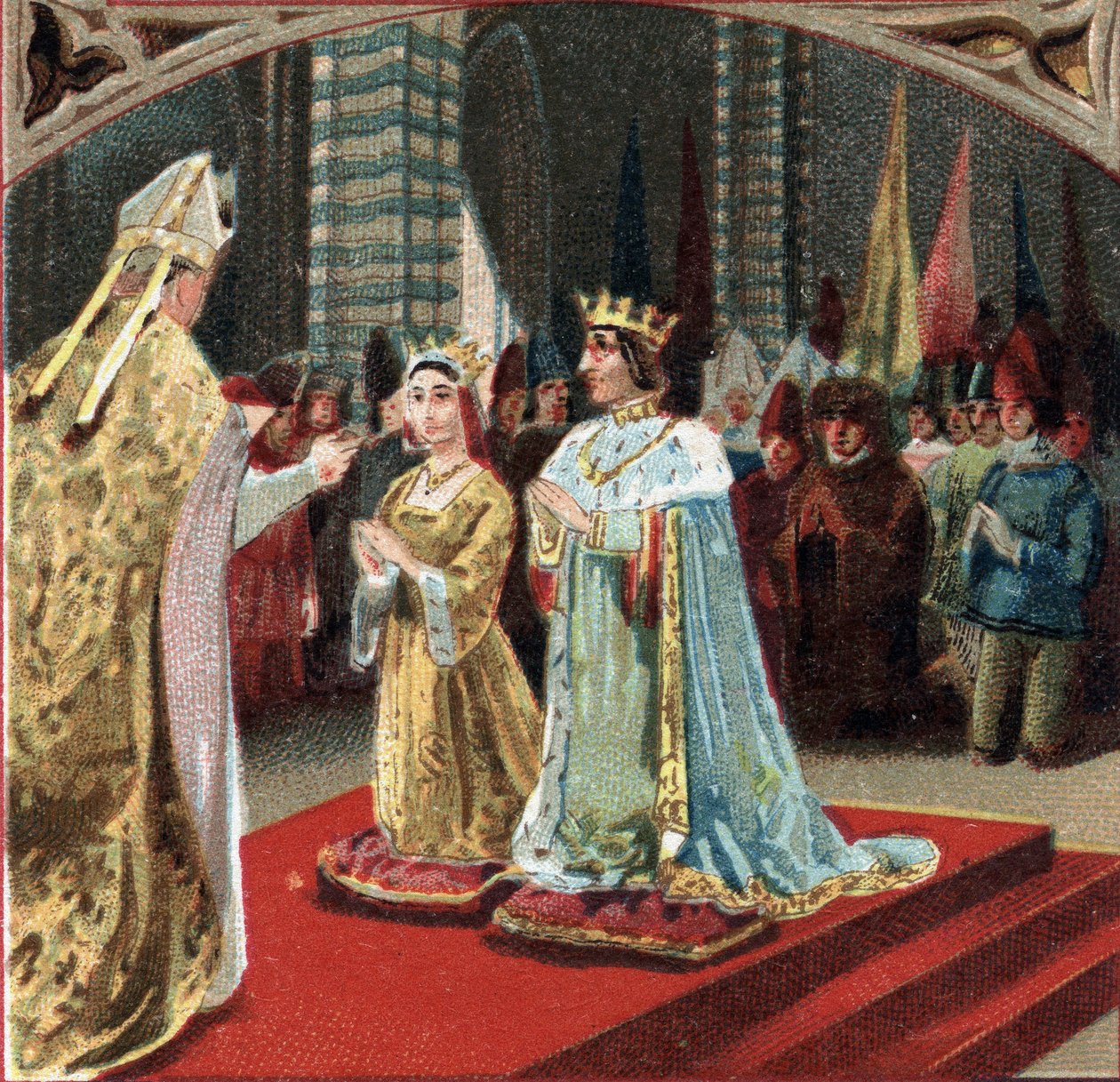 Hochzeit von Karl VIII., König von Frankreich, und Anne von Bretagne im Schloss von Langeais am 6. Dezember. von Unknown artist