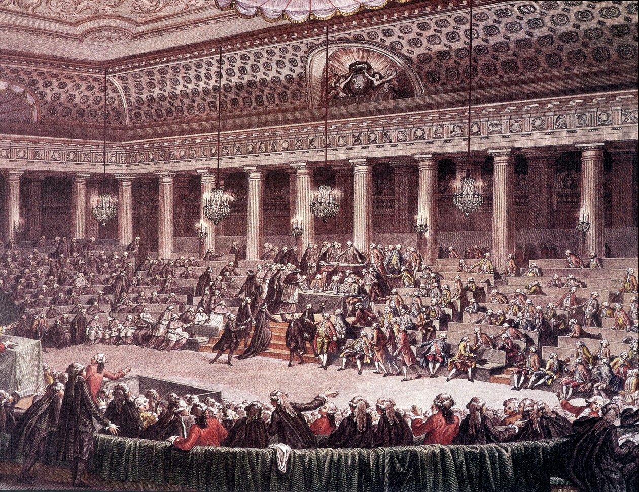 Sitzung der Verfassunggebenden Versammlung in der Nacht vom 4. August 1789 zur Abschaffung der Privilegien von Unknown artist