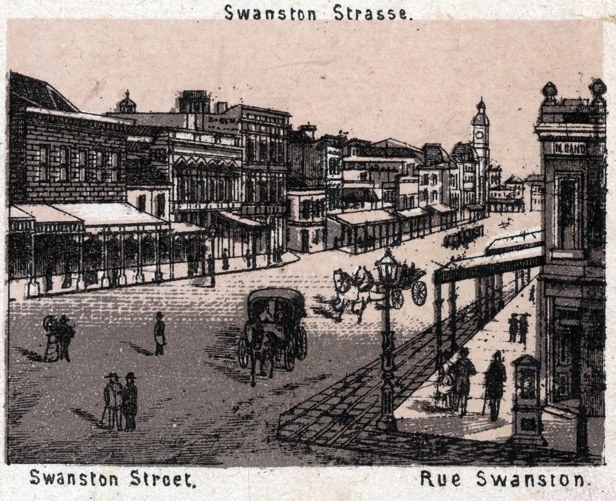 Melbourne, Australien: Blick auf die Swanston Street. aus 