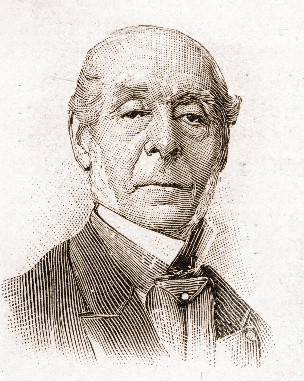 Mitglieder der Académie Française im Jahr 1895: Porträt von Ernest Legouvé, französischer Romanautor, Dichter, Dramatiker und Essayist. von Unknown artist