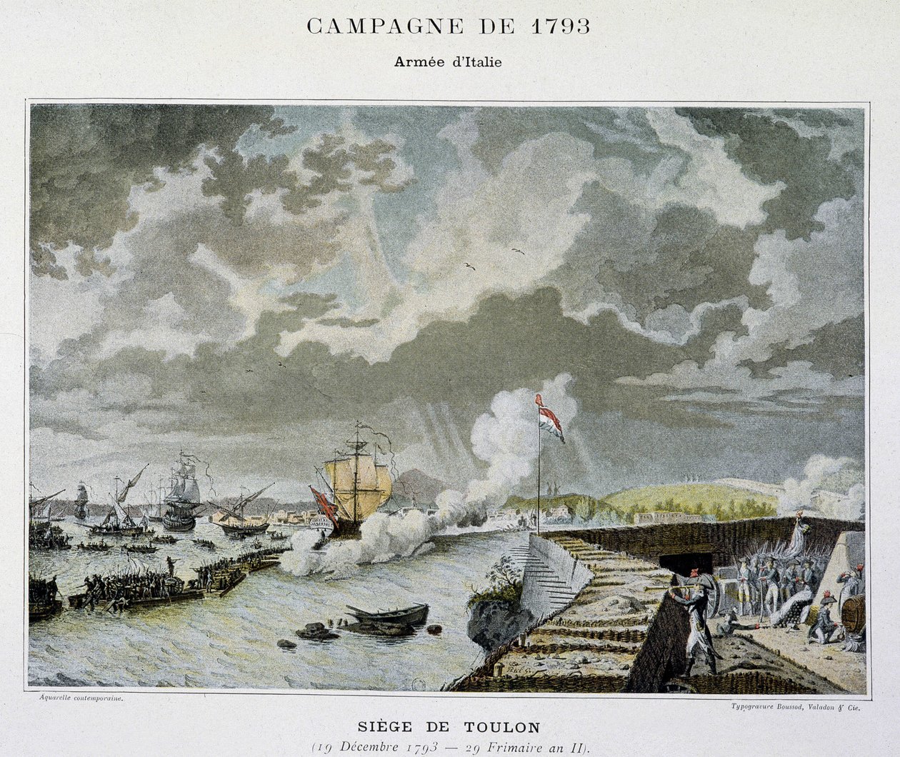 Seeschlacht: Belagerung von Toulon 1793 - in „Die Seeschlachten Napoleons“ von Unknown artist