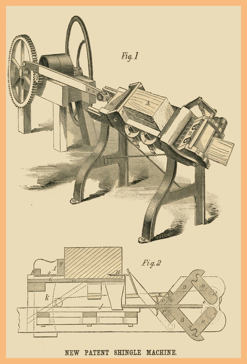Neue Patent-Schindelmaschine von Unknown Artist