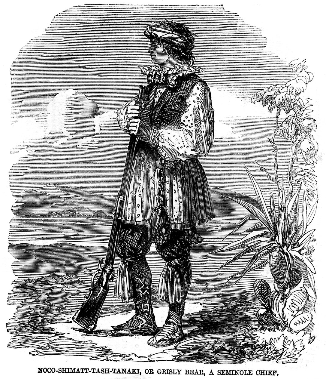 Noo-Shimatt-Tash-Tanaki, oder Grizzlybär, ein Seminolen-Häuptling von Unknown artist