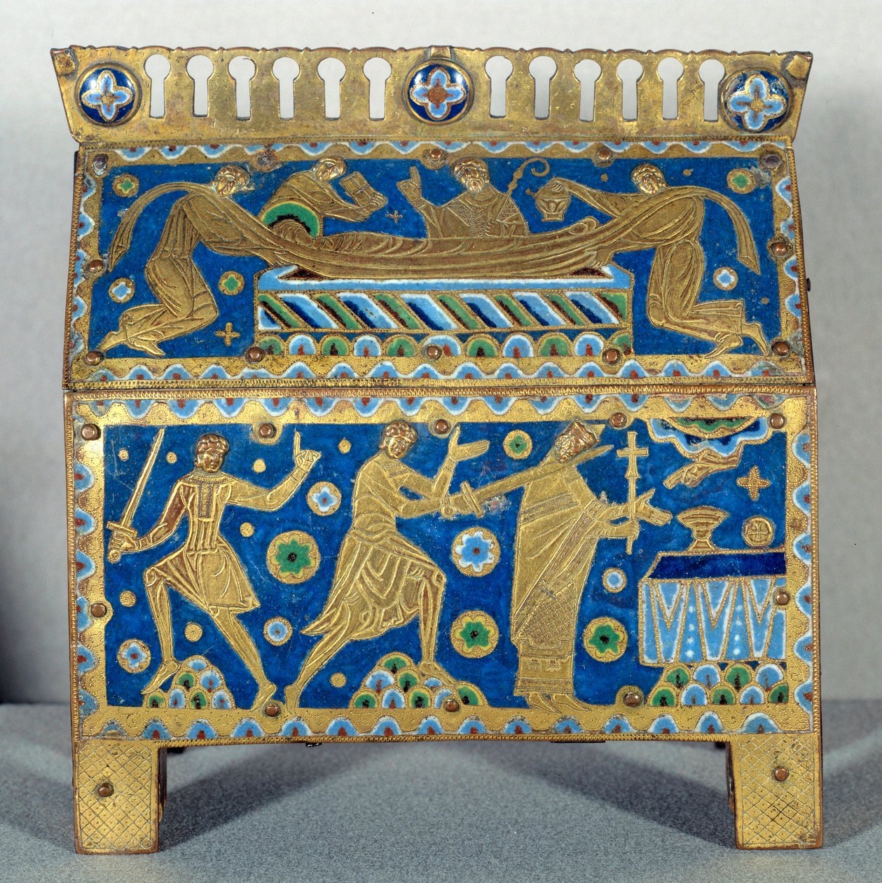 Kunstobjekt: Emailjagd, Gold und Kupfer von Thomas Becket (1118-1170), Erzbischof von Canterbury von Unknown artist