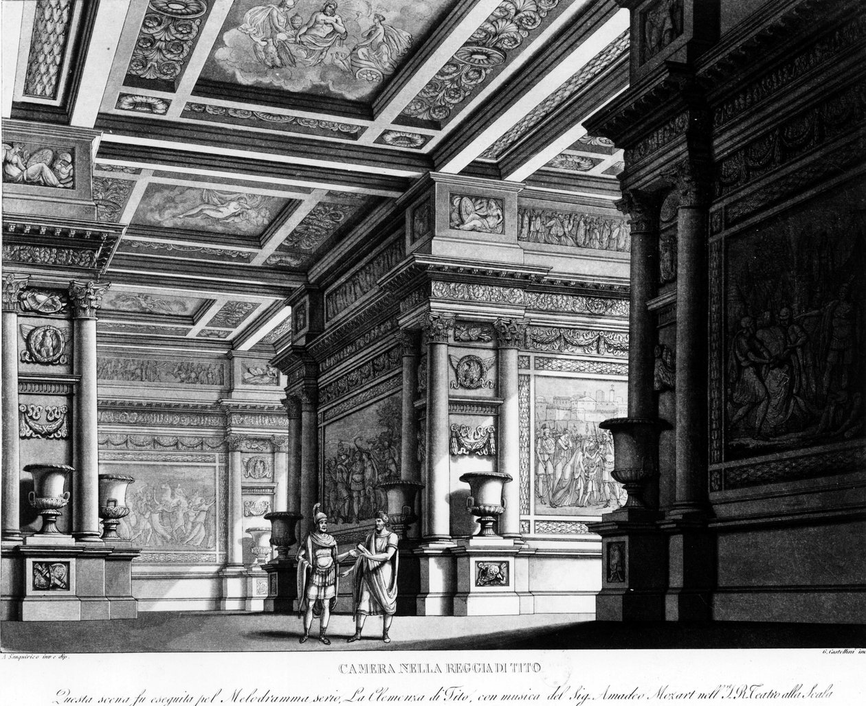 Oper: La Clemenza di Tito, Musik von Mozart, in der Casa de Milan von Unknown artist