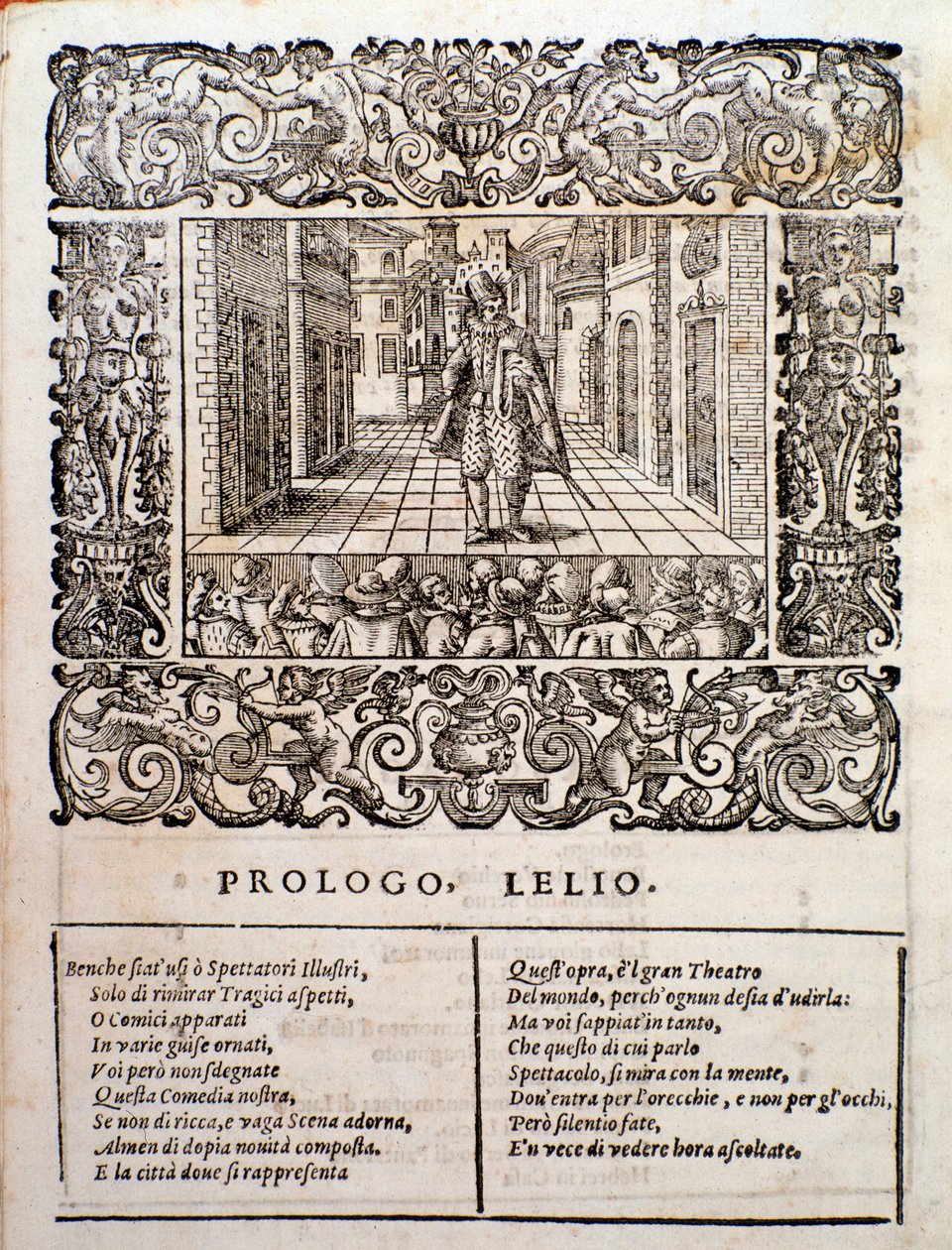 Seite aus der Madrigalkomödie Amfiparnaso von Orazio Vecchi von Unknown artist