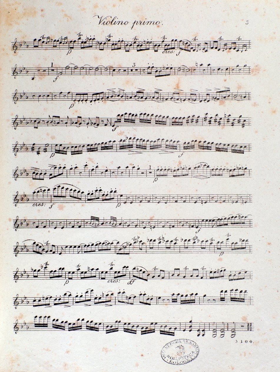 Seite der Partitur der Ouvertüre von Alruna von Louis Spohr von Unknown artist