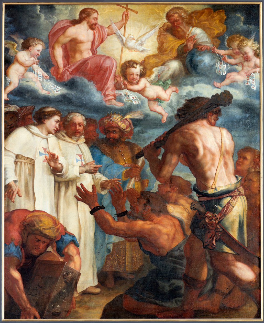 Gemälde "Die Heilige Dreifaltigkeit und die Erlösung der christlichen Sklaven durch die Trinitarier" von Unknown artist