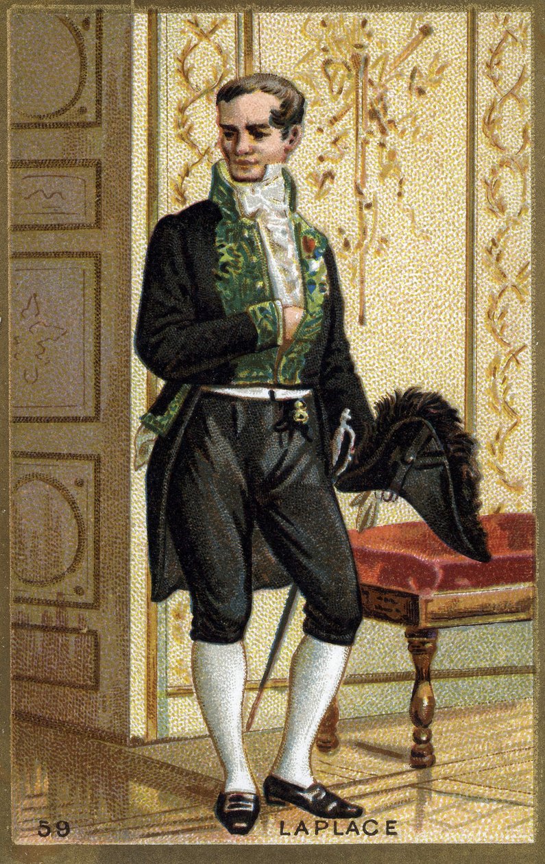 Pierre Simon de Laplace (1749 - 1827), französischer Mathematiker und Astronom. Chromolithografie des 19. Jahrhunderts. von Unknown artist